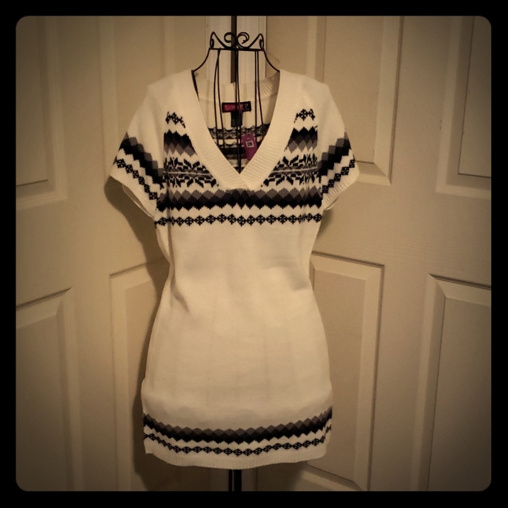 Argyle sweater tunic